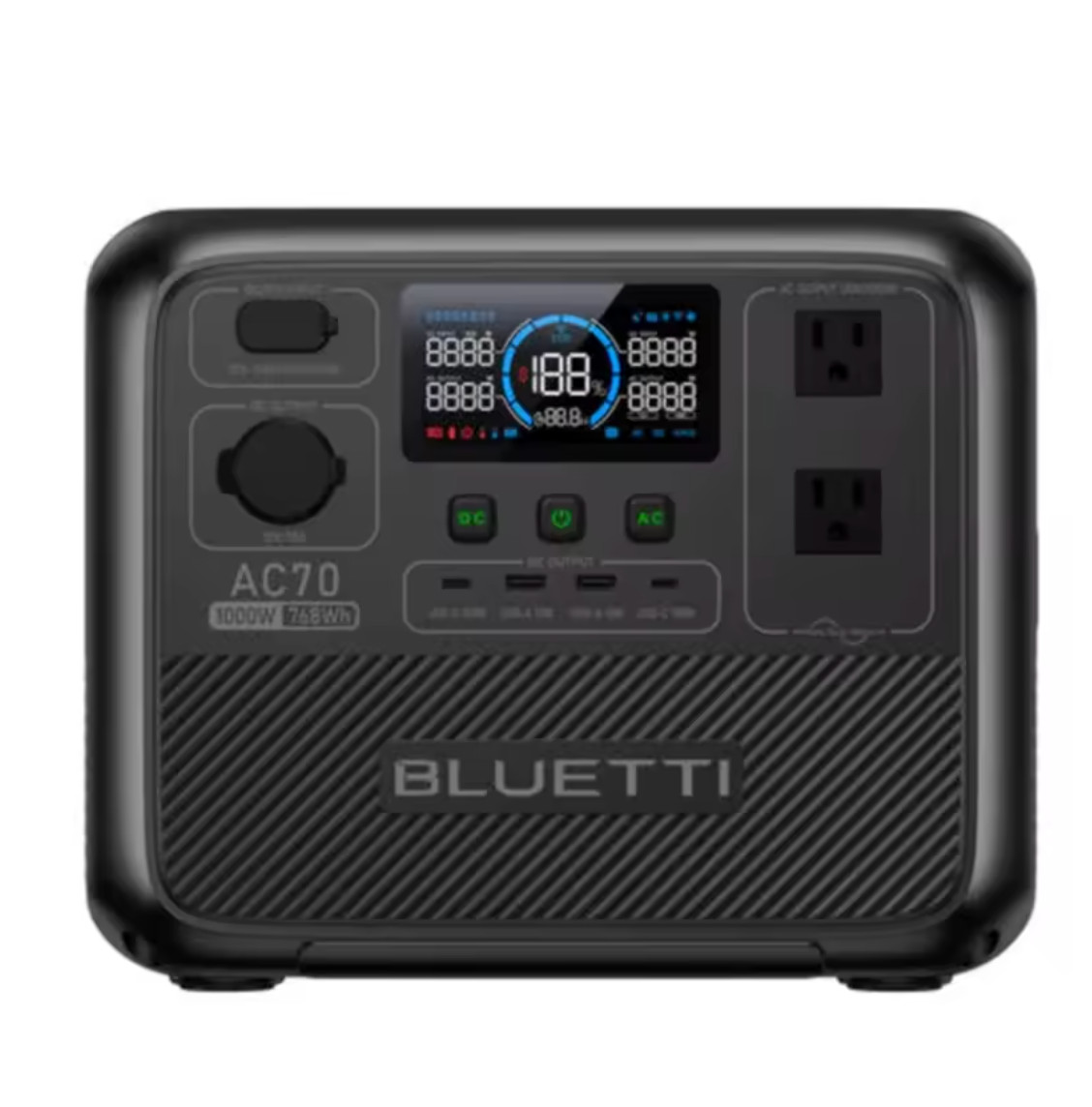 BLUETTI AC70 Portable Power Station 1000W 768Wh Generator for Road Trip Off-Grid
