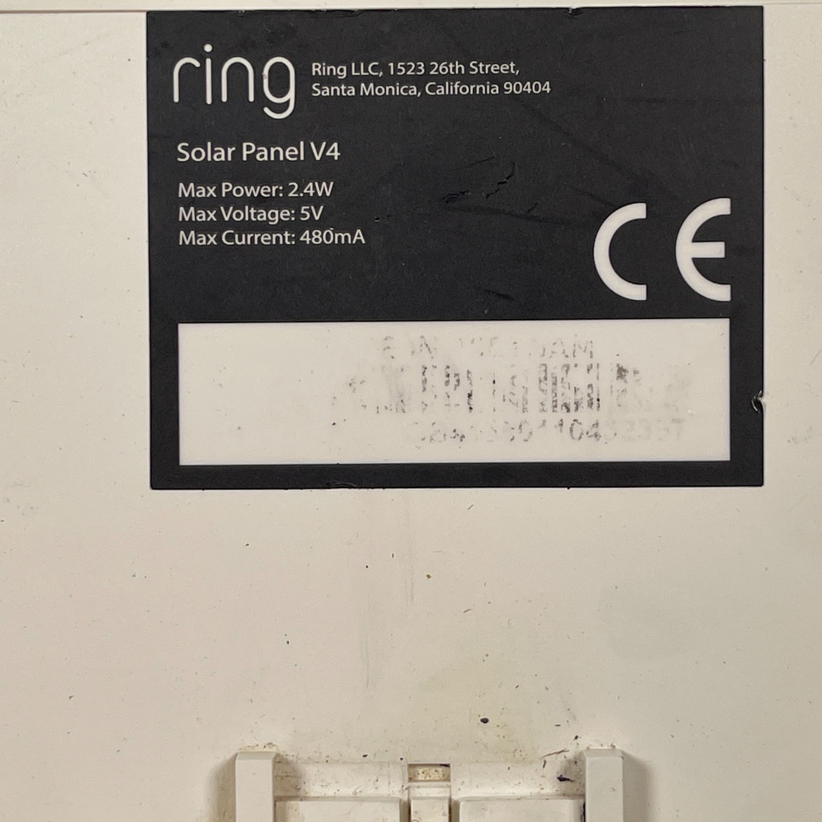 Ring Solar Panel V4 2.4W Rechargeable Power For Spotlight Cam Plus (Parts Only)