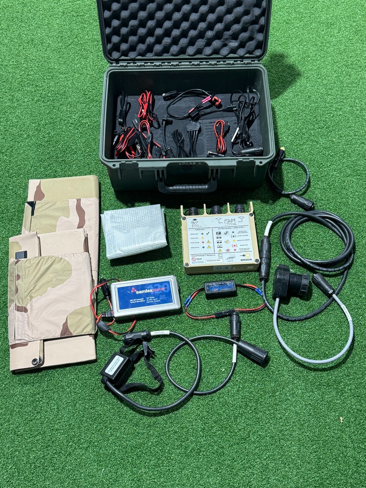 Iris Technology Portable Military Solar Energy Field Kit w/ Pelican Case