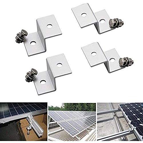 1 Set 4pcs Solar Panel Mounting Hardware Z Type Bracket Aluminum W/stainless B