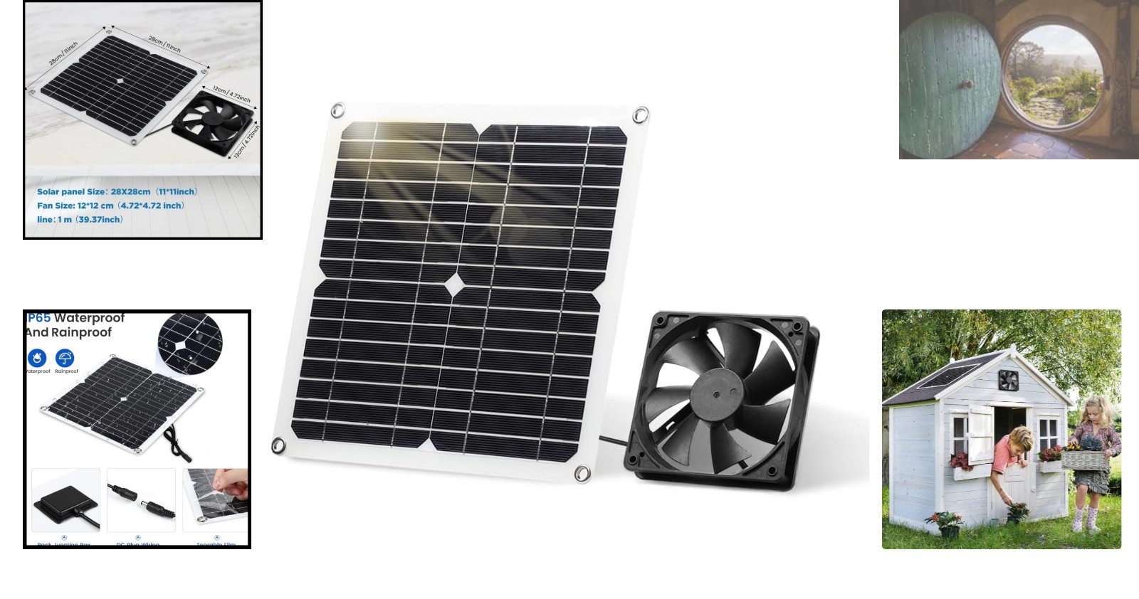 Simple Install 12W Solar Panel Fan Kit for Optimal Air Circulation Outdoors