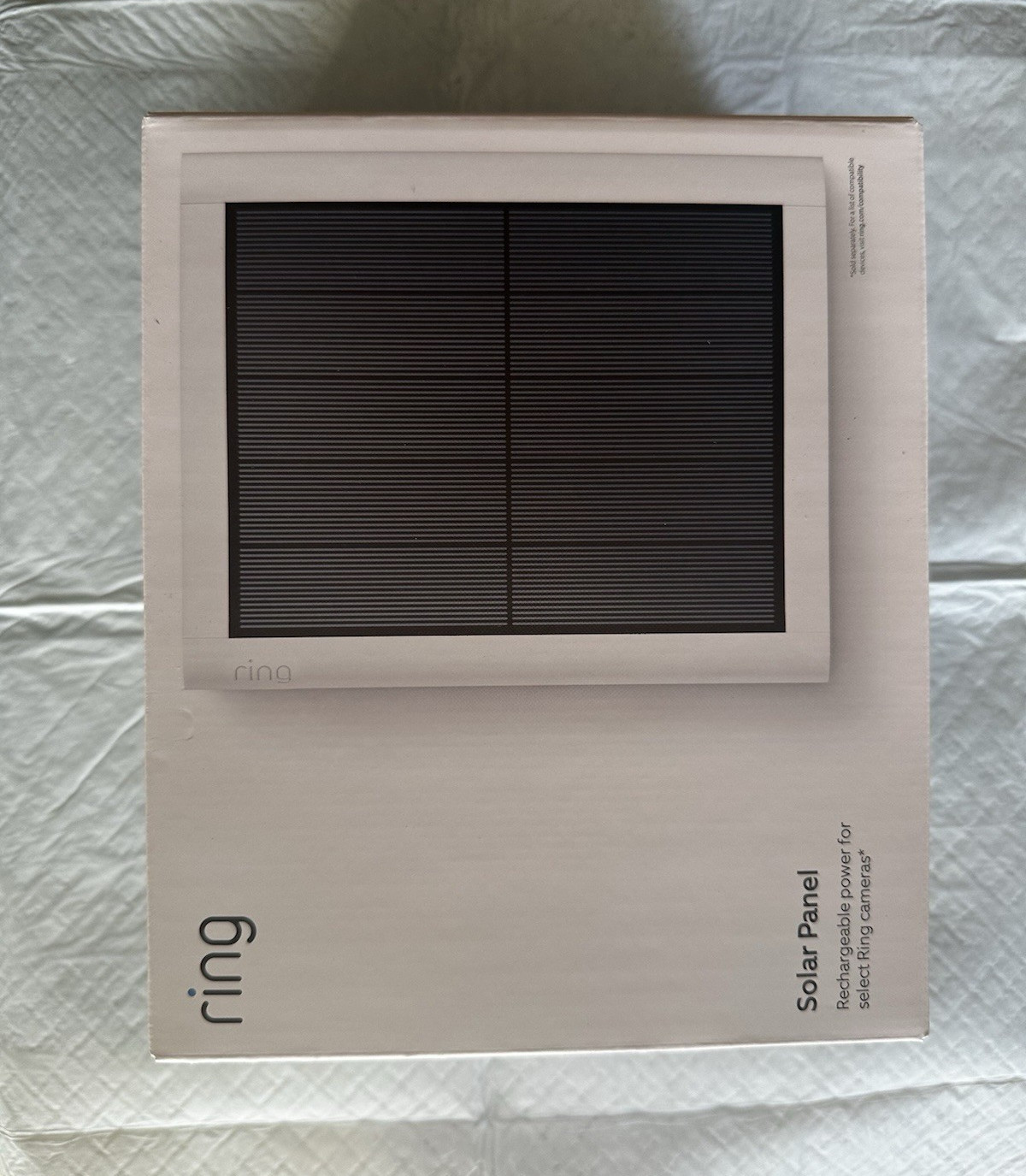 Ring 4W Solar Panel White for Outdoor Use, Weatherproof Monocrystalline 5V DC