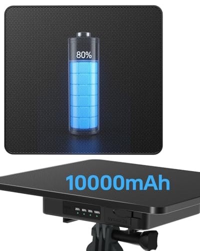 Solar Panel for Trail Cameras, 6W Charger with 10000mAh Battery, IP67 Waterproof