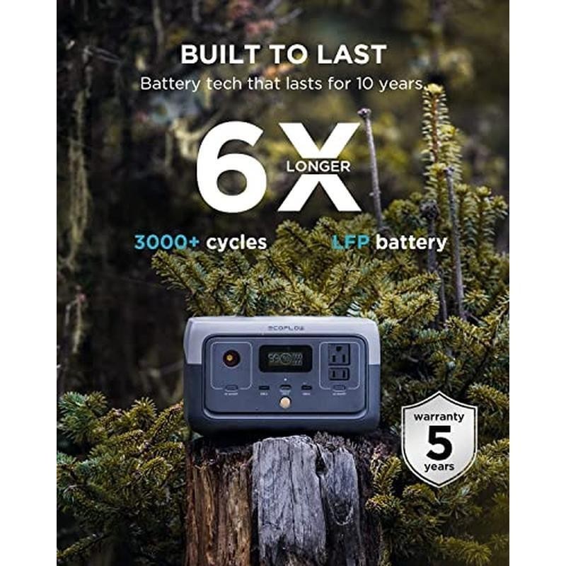 Portable Power Station 256Wh 1Hr Fast Charge 600W AC Outlets Solar Generator New