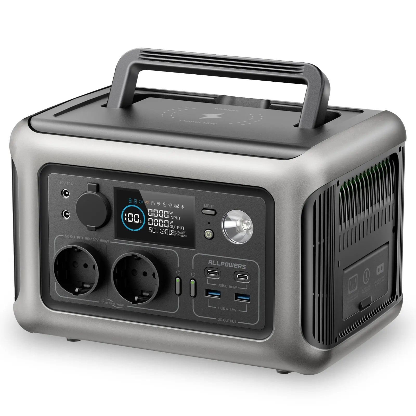 R600 Portable Powerstation 299Wh 600W LiFePO4 Battery for Home Backup Outdoors
