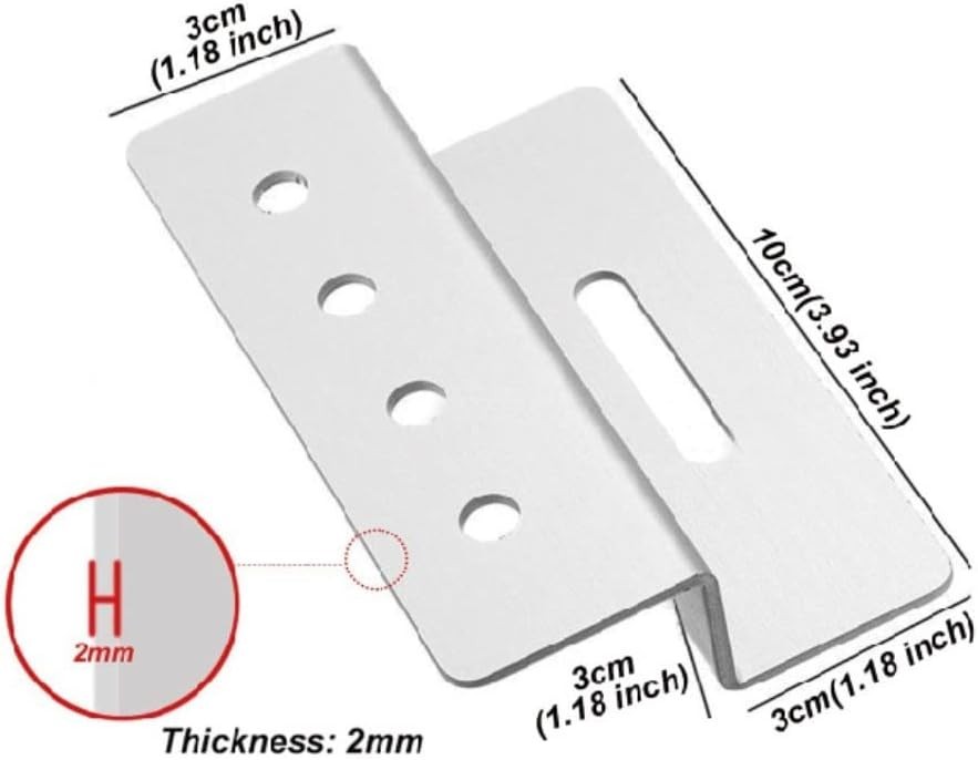 4 Sets of Durable Aluminum Solar Panel Roof Brackets for RV & Yacht Installation