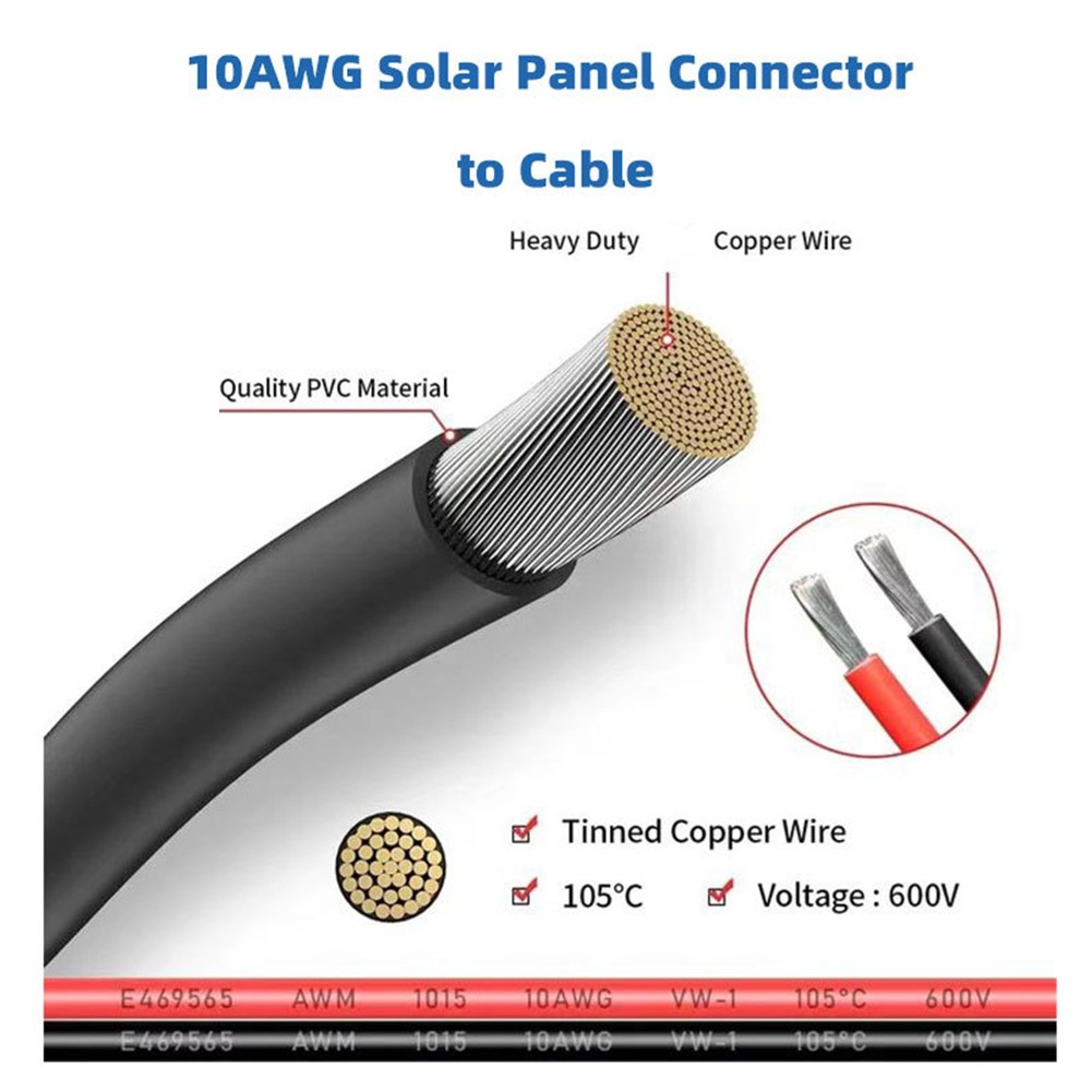 1.5m/5FT 14AWG Solar Panel Cable for for Solar7089