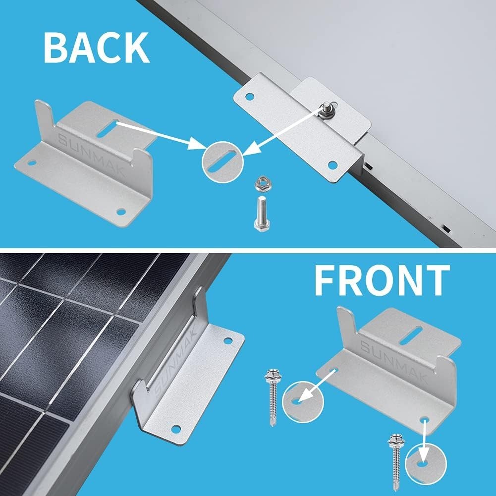 16 Units per Set Solar Panel Mounting Z Brackets, Solar Panel Mounting Bracke…
