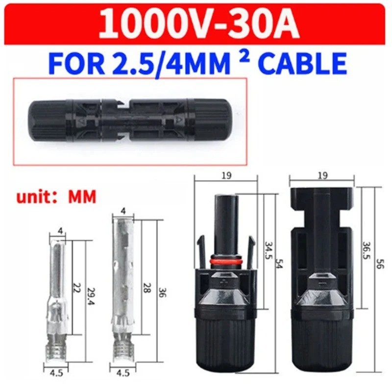 10 Pairs Male Female Wire Cable Connector Set Solar Panel Waterproof Connector