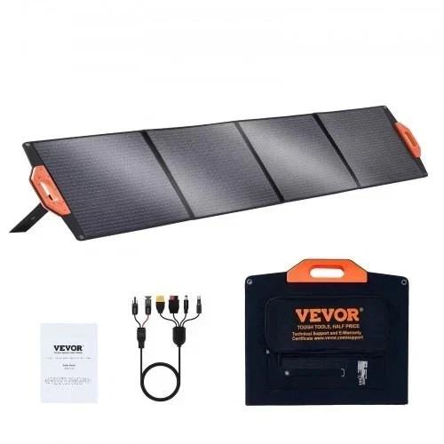VEVOR 200W Monocrystalline Solar Panel Foldable ETFE Portable Solar Charger Kit