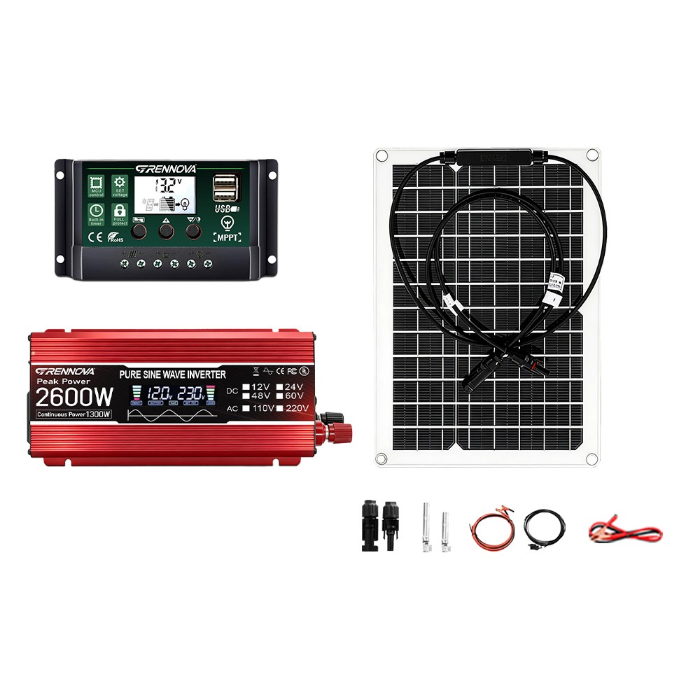 Grennova 2600W Power Solar System Pure Sine Real Capacity 12V To110V/220V Invert