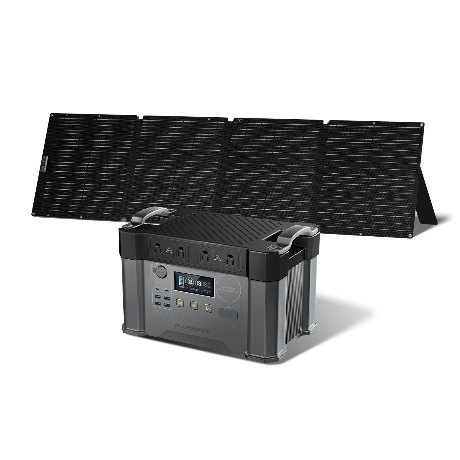 ALLPOWERS Portable Power Station Solar Generator AC DC With 200W Solar Panel Kit