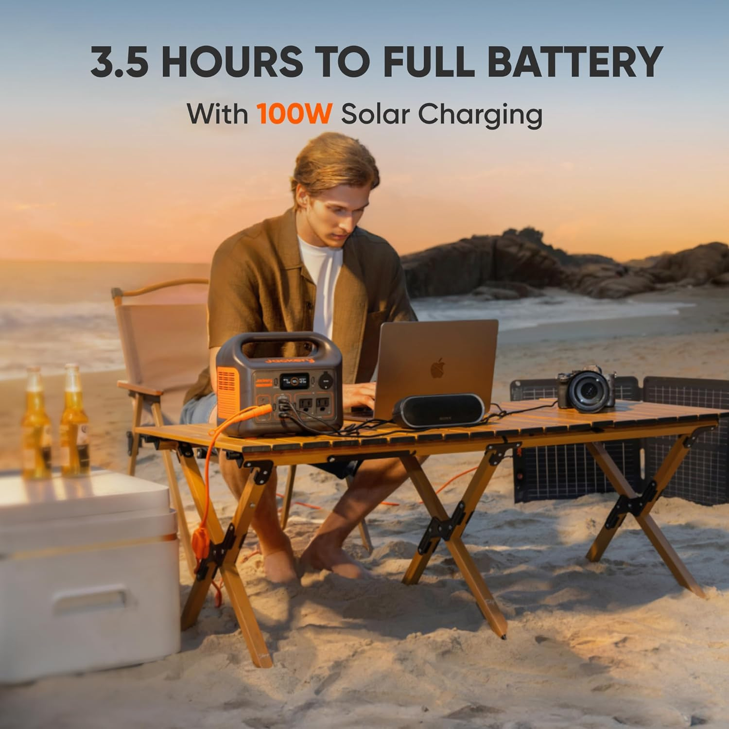 Portable Power Station Explorer 300, 292Wh Backup Lifepo4 Battery, Solar Generat