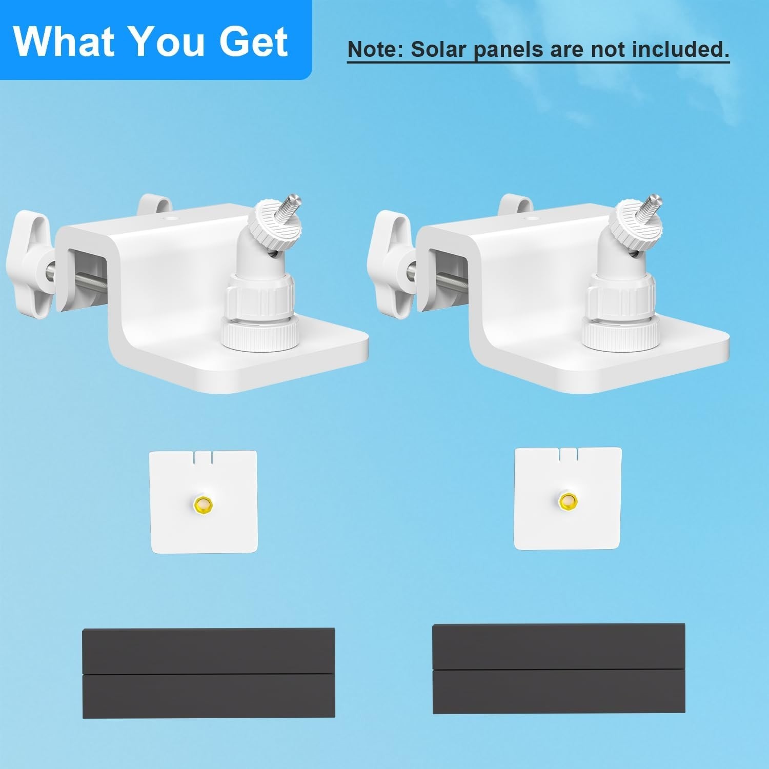 Universal Solar Panel Gutter Mount 360° Adjustable for Maximum Sunlight Exposure