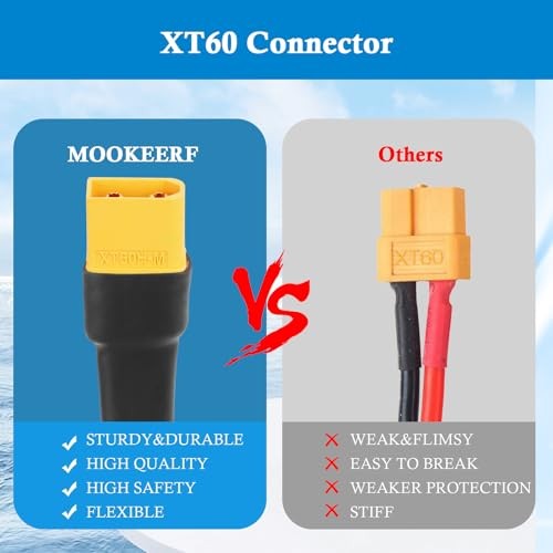 XT60i to XT60 Extension Cable 10AWG XT60i Female to XT60 Male Connector 3FT