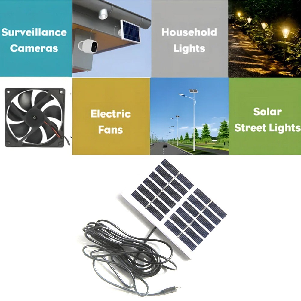 Efficient Outdoor Charging Solution 1 2W 6V Solar Panel with 3 Meter Cable