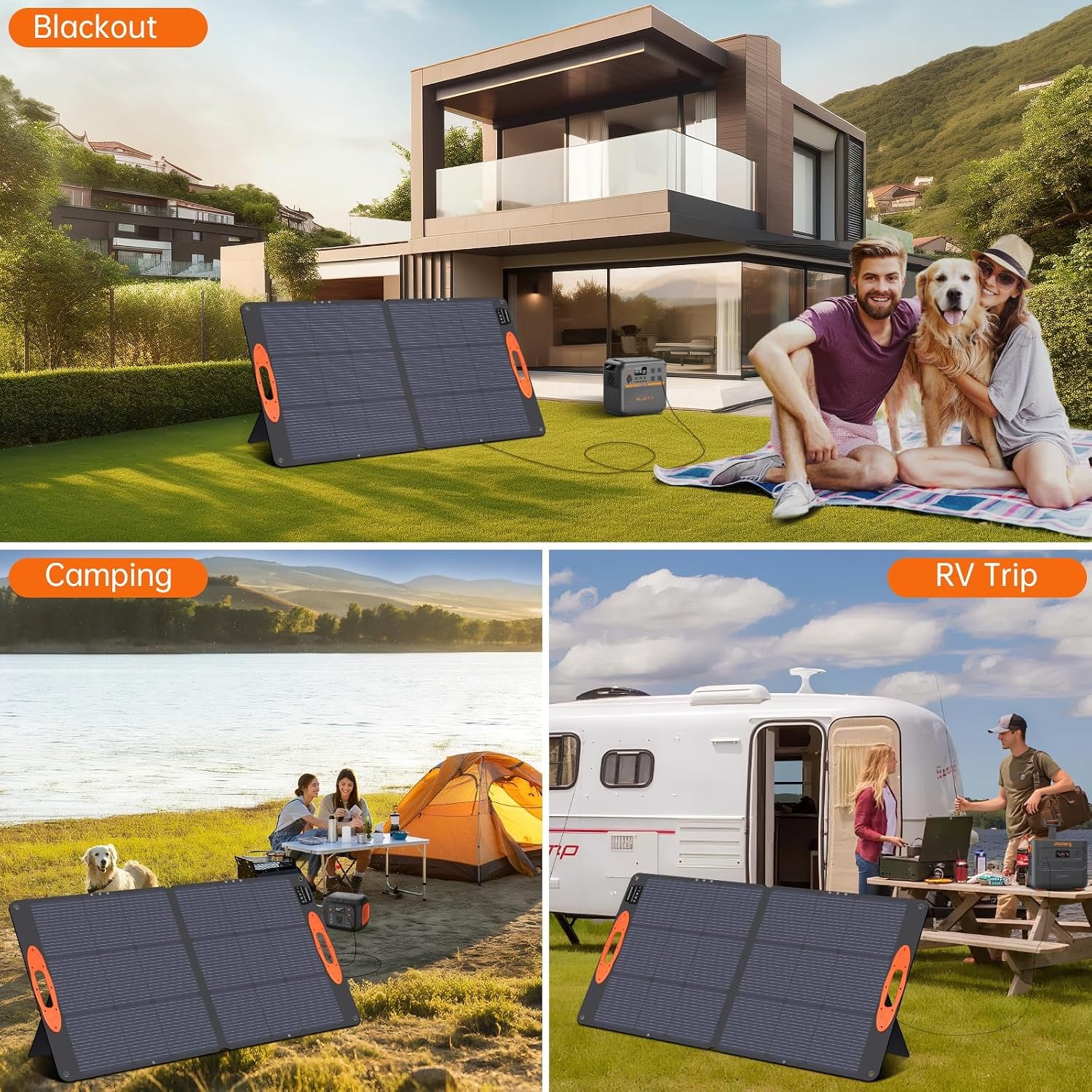 N-Type 16BB 110W Portable Solar Panel for Ef/Jackery/Bluetti/Anker Power Station