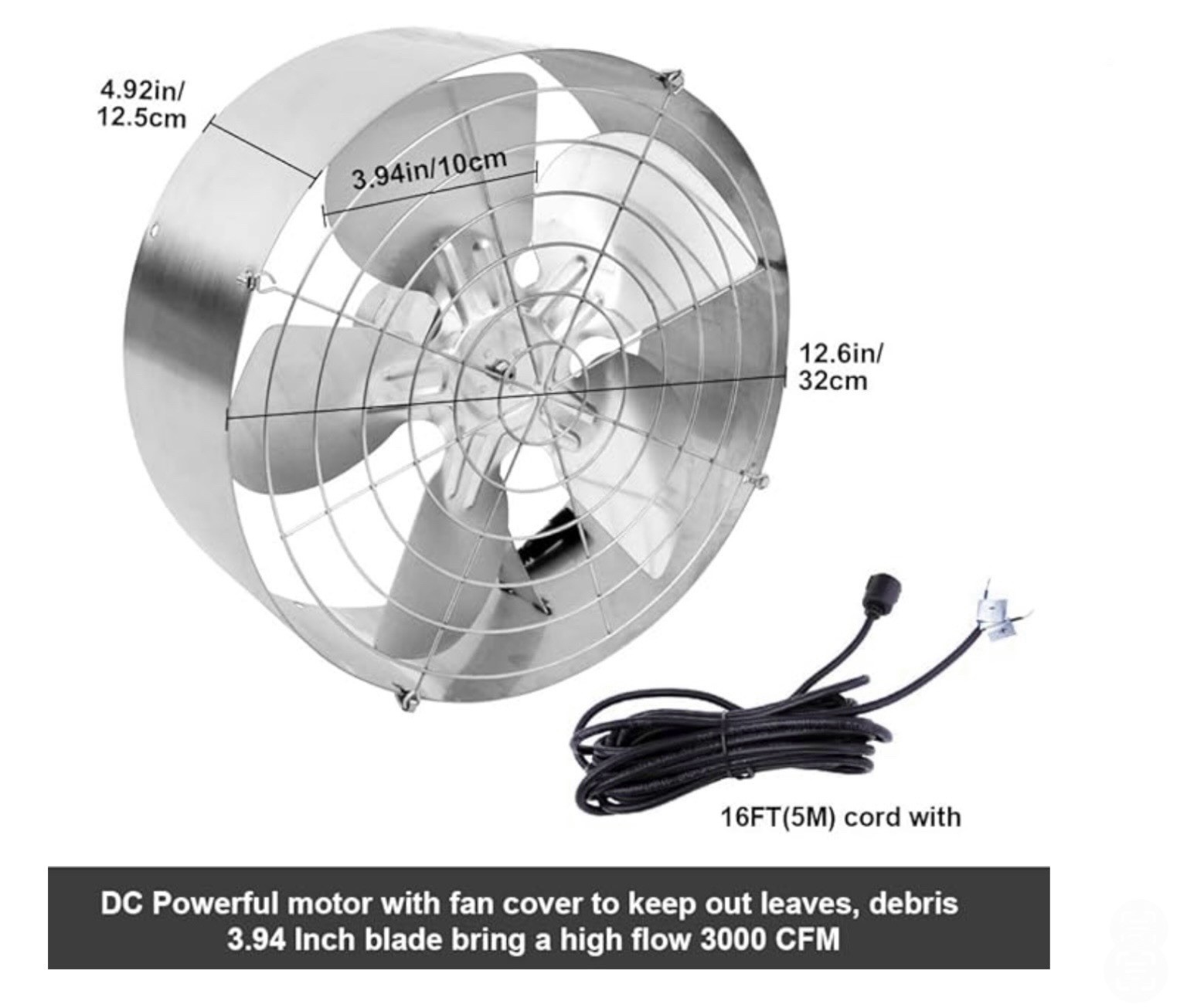 Pumplus 65 Watt Screened Solar Powered Fan Kit W/10 Feet Cable Plug And Play