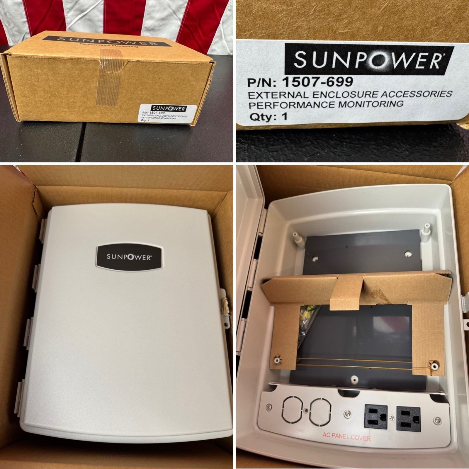SUNPOWER P/N: 1507-699 EXTERNAL ENCLOSURE ACCESSORIES PERFORMANCE MONITORING NEW