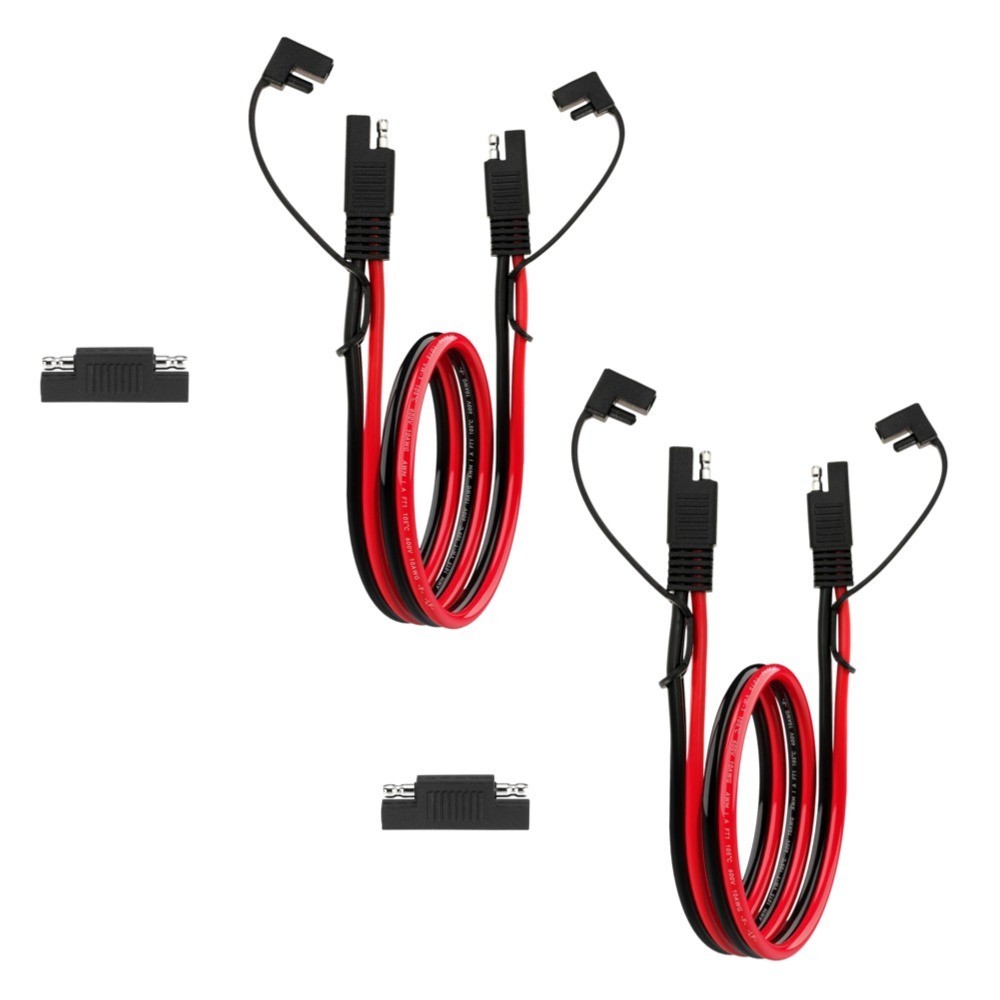 SAE 10AWG Extension Cable 1FT with Polarity Reverse for Solar Panel RV,2 Pcs