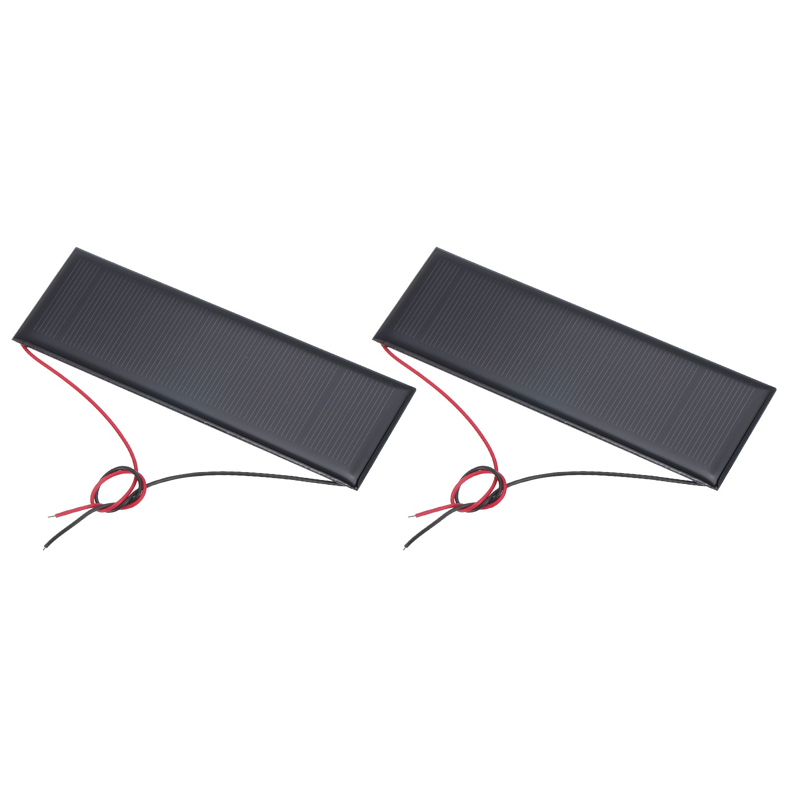 2 Pcs 6V 0.6W 100mA Mini Solar Panels with 2 Cable 120mm x 38mm