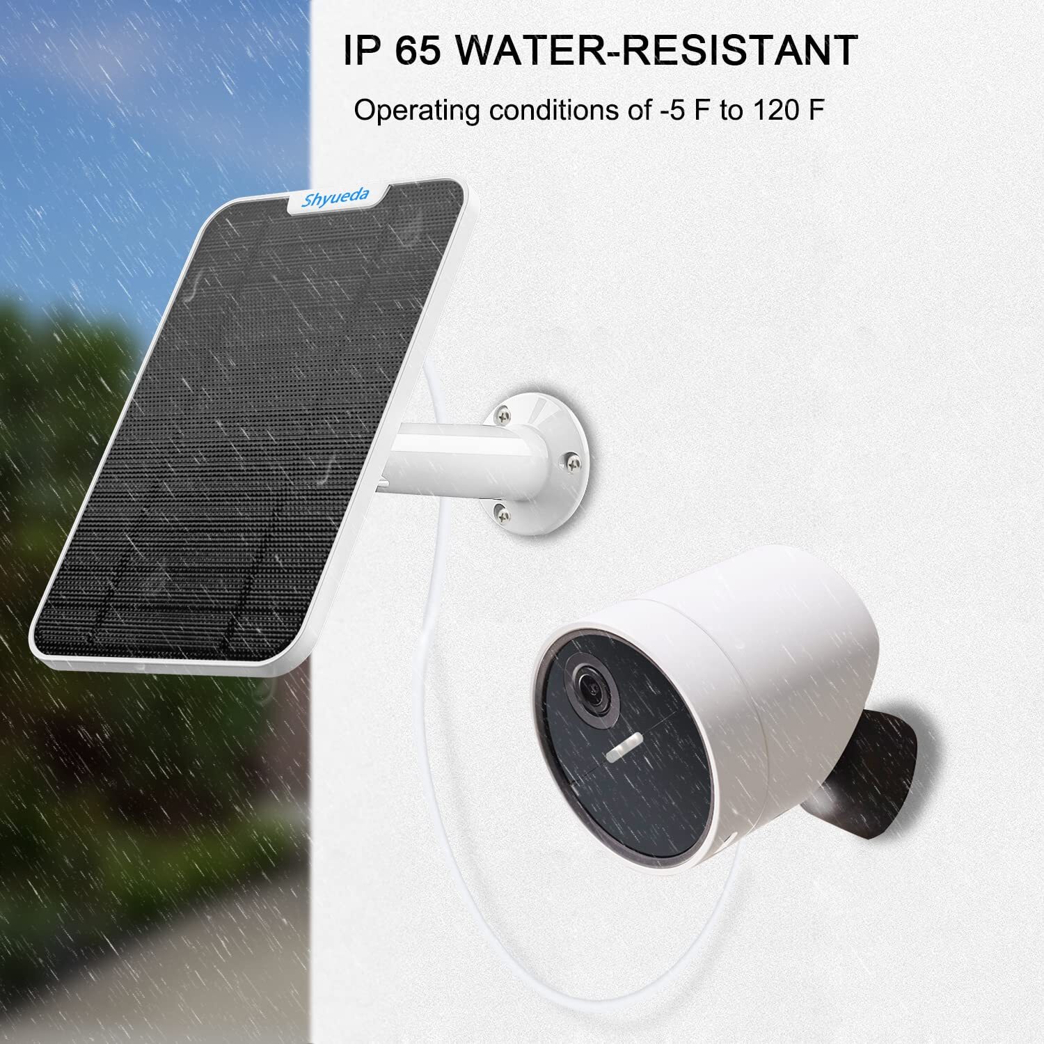 4w Solar Panel Charging Compatible With Simplisafe Outdoor Security Camera Only