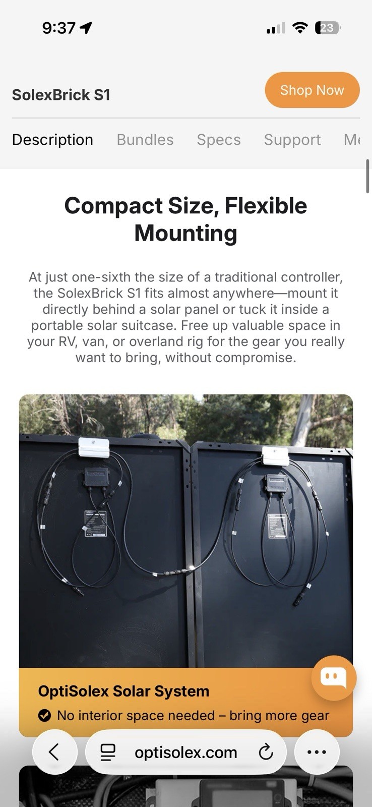 (2) Two OptiSolex SolexBrick S1 50A MPPT Waterproof IP68 12/24/48V RV/Van