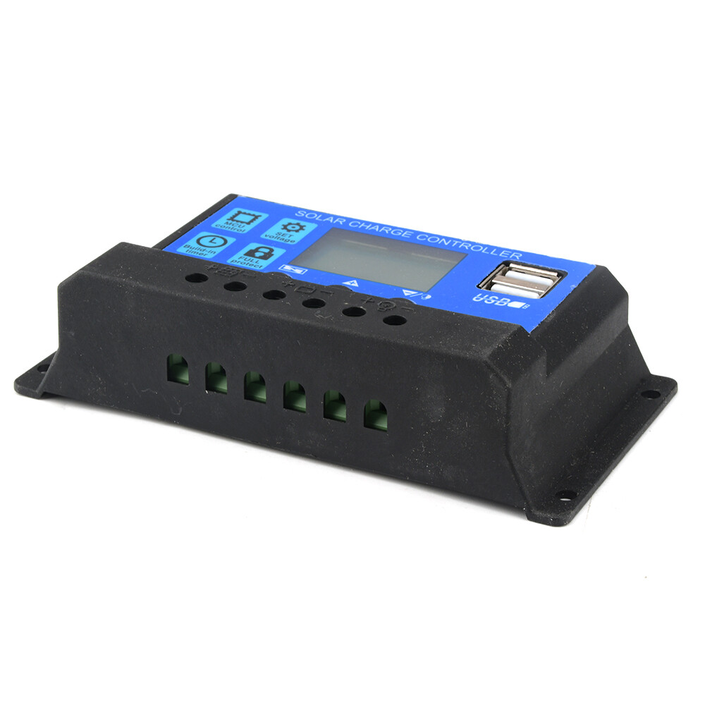 Solar Panel 12V/24V 10A-60A Battery Charge Controller LCD Regulator Dual USB New