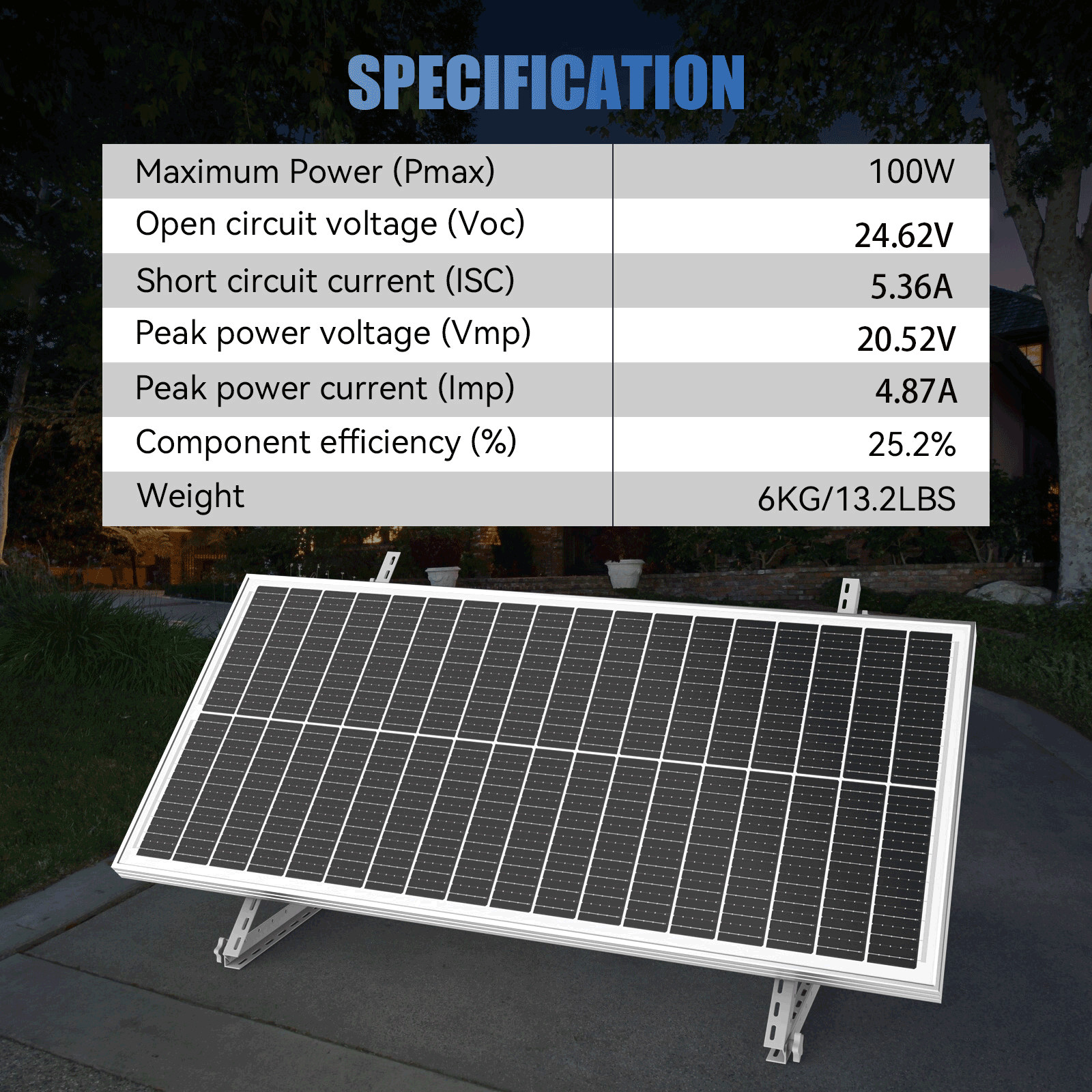 200W Mono Solar Panel 18BB N-Type Cell PV RV Boat Home Power Off Grid (2*100W)