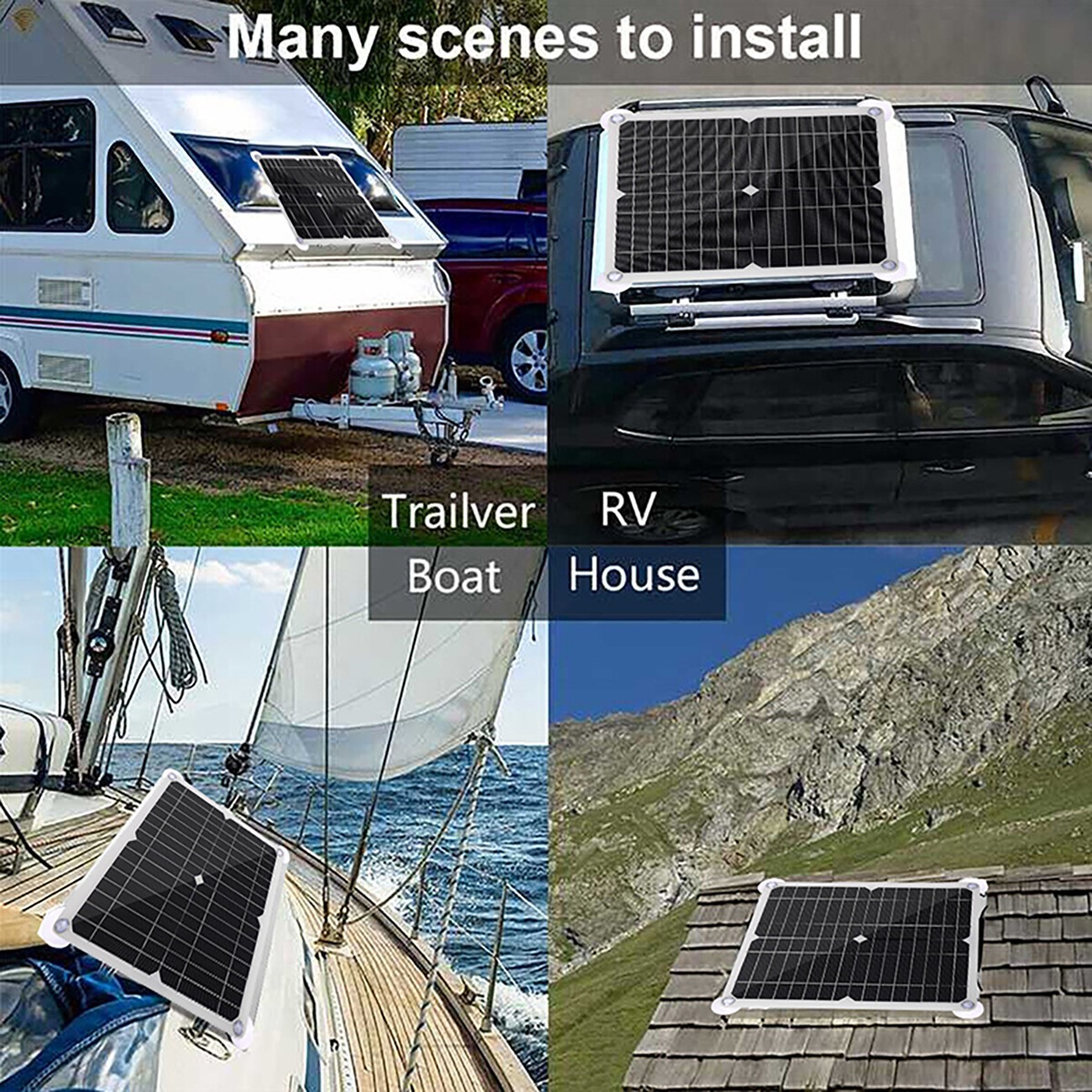 Solar Charger Set with 10 in 1 USB Fast Charge Cable, Portable Outdoor