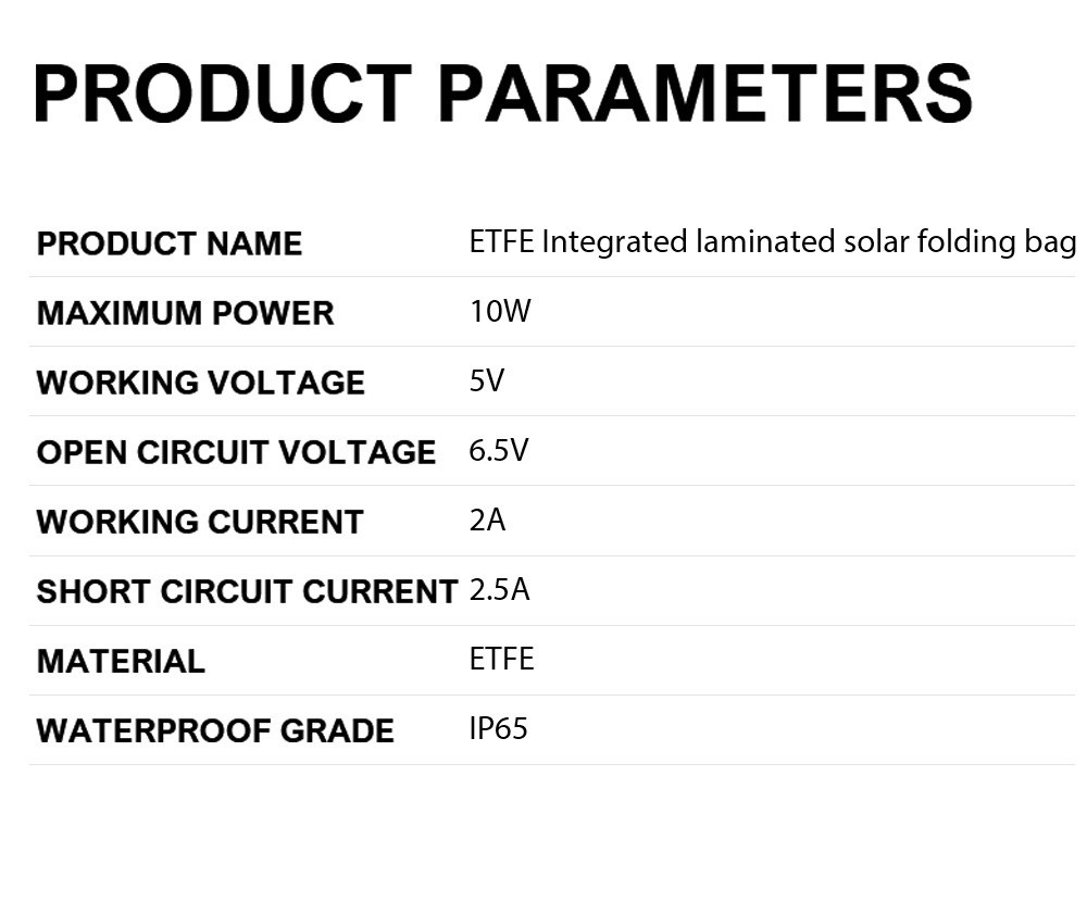 10W Foldable Solar Panel Charger USB 5V Power Bank Waterproof for Camping Hiking