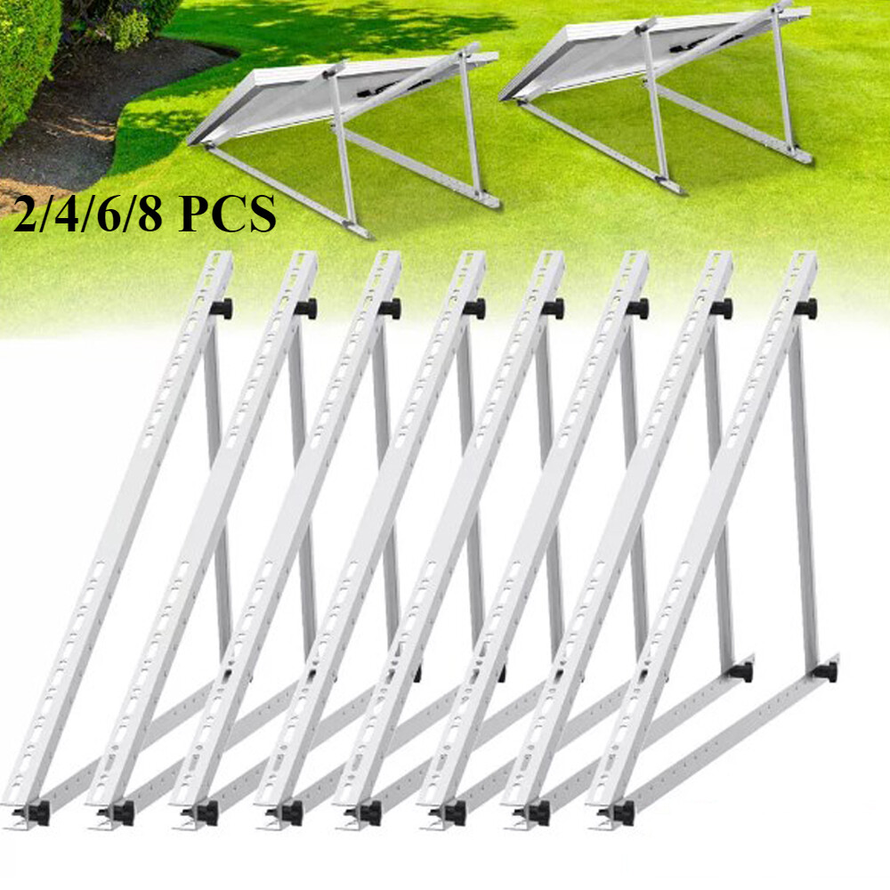 Adjustable Solar Panel Tilt Mounting Rack Brackets Kit for RV Roof Flat Surface