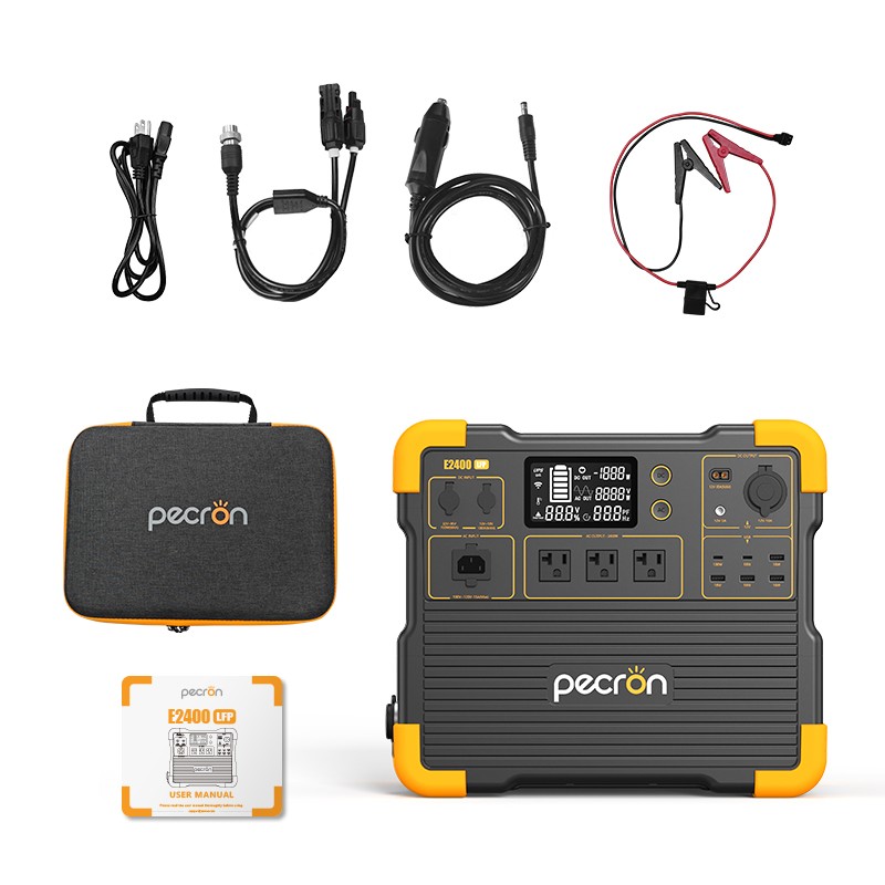 PECRON E2400LFP 2000W 2048Wh Portable Power Station Generator w/200W Solar Panel