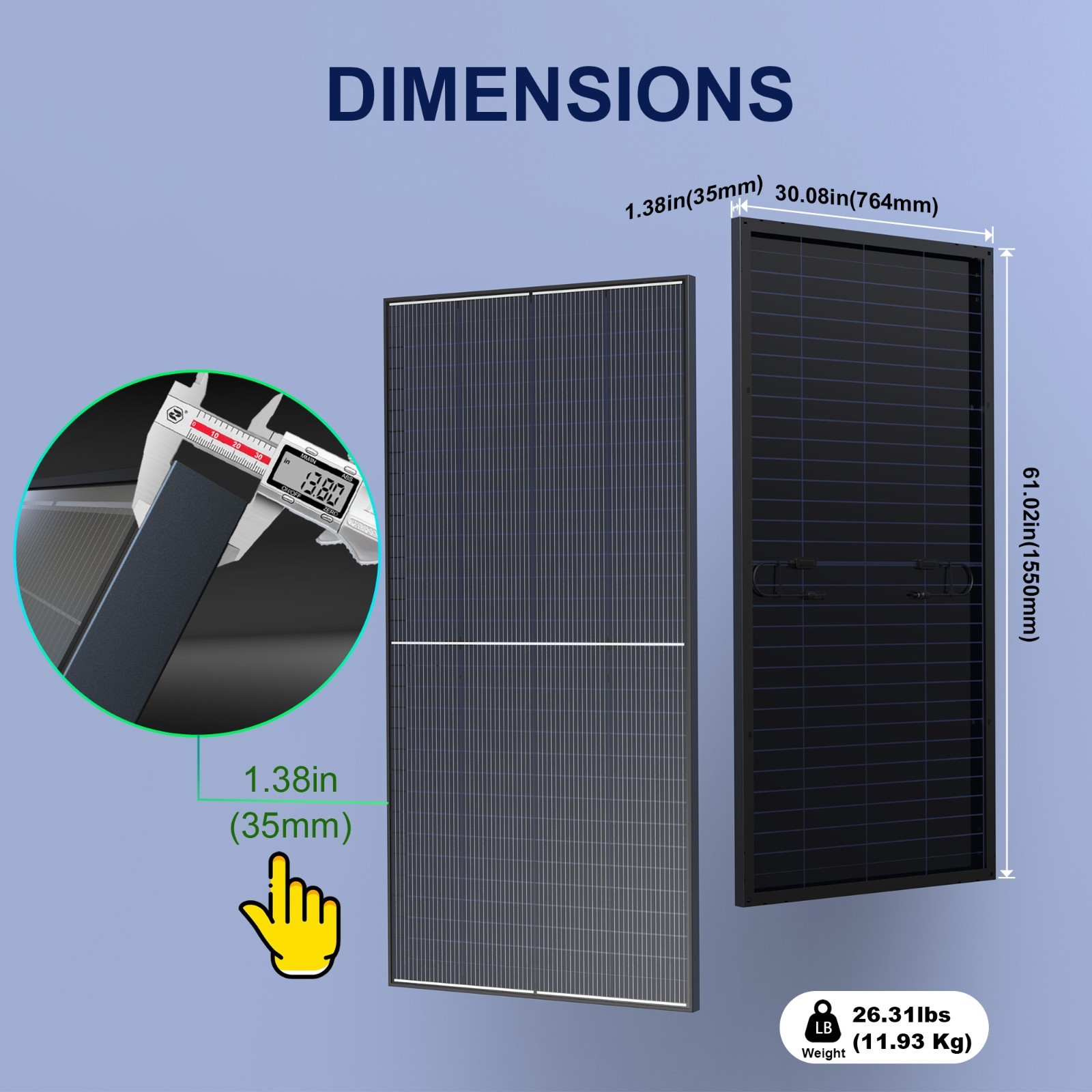 ACOPOWER 250W 24V Bifacial Solar Panel 16BB N-Type 25.4% High Efficiency