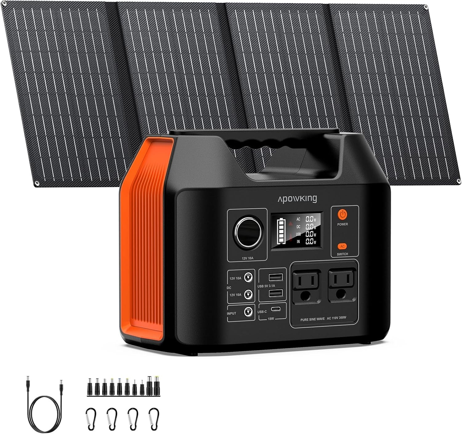 Solar Powered Generator 300W Portable with 40W Panel LiFePO4