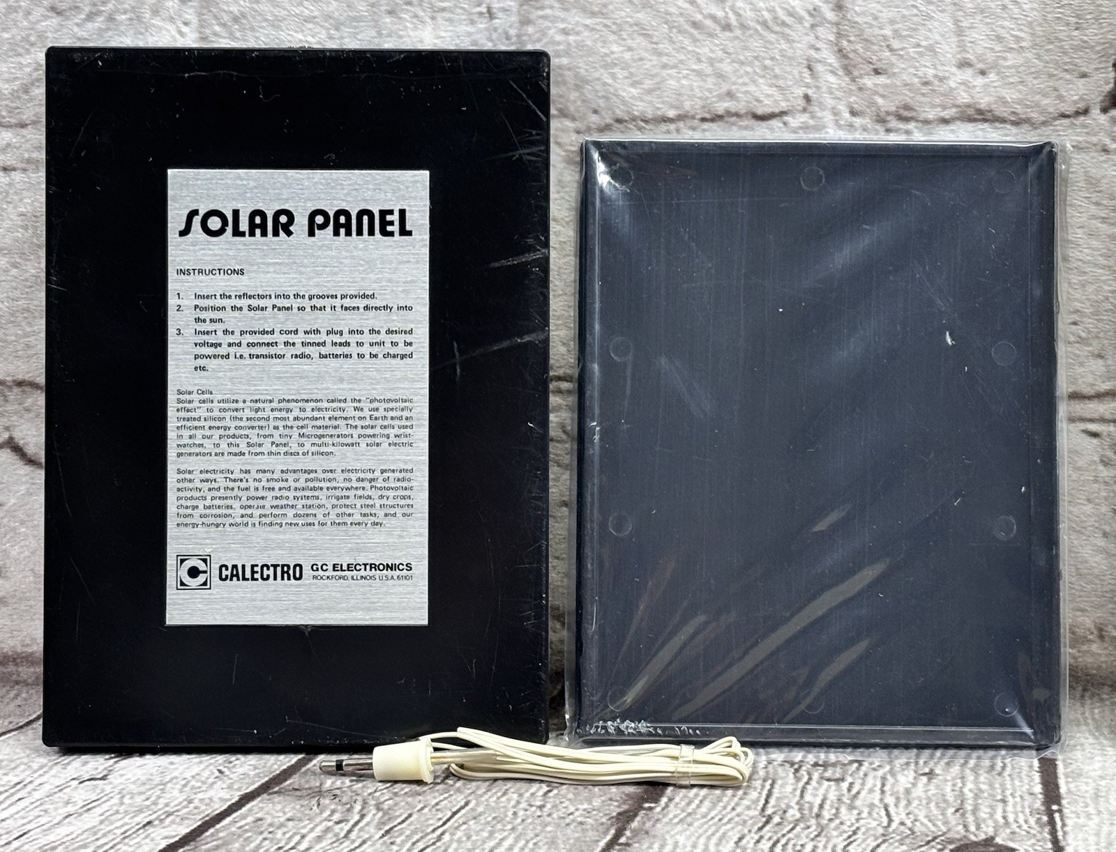 Vintage GC Calectro Solar Energy Panels NOS Lot of 3 Hong Kong J4-772 6V