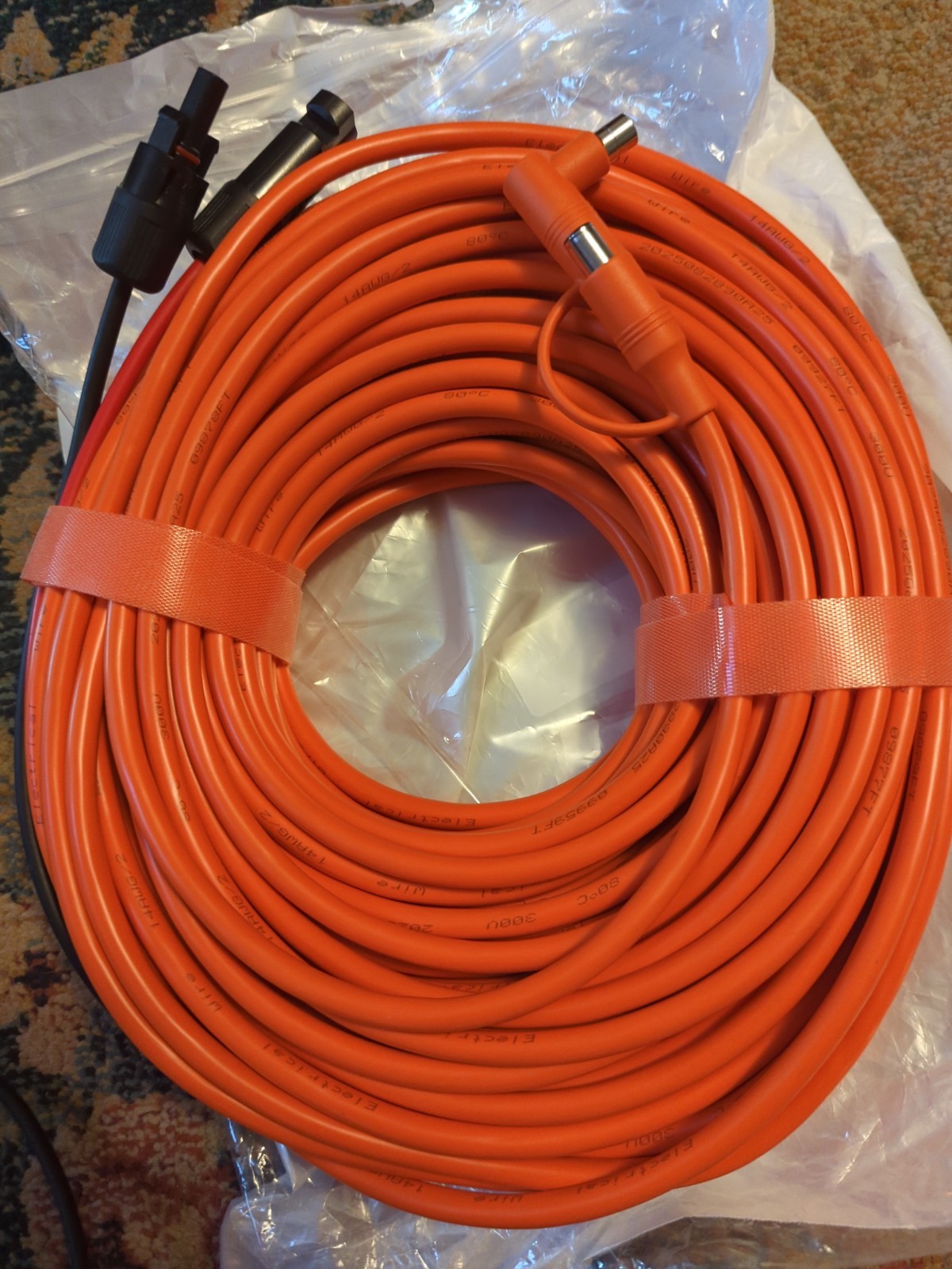 100FT 14 AWG Solar Extension Cable for Jackery Bluetti GZ Yeti Power Stations