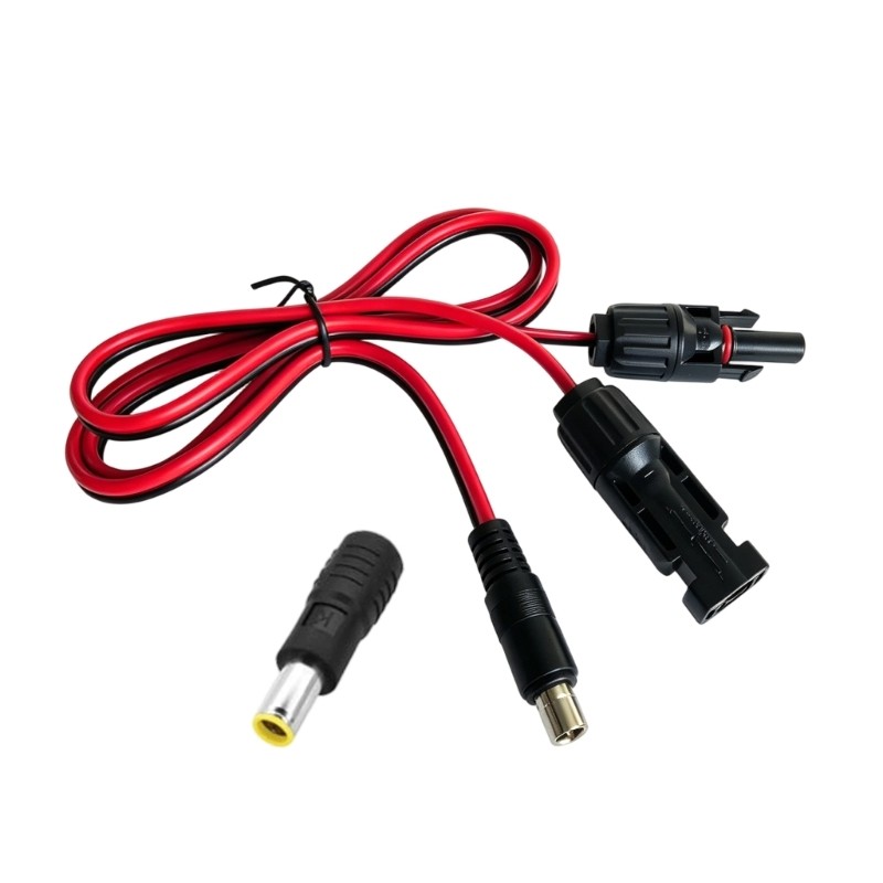 Solar Charging Cable DC8020 with DC7909 Tip Power Cable for Battery Input