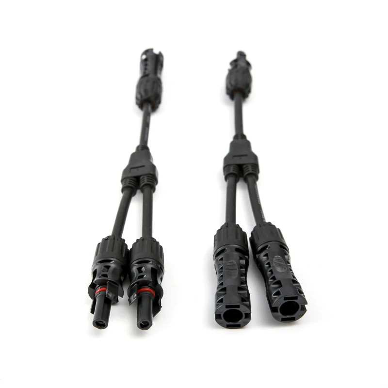 Parallel Connector 2-to-1 PV 1000V 30A Branch Adapter Cable For Combiner Box