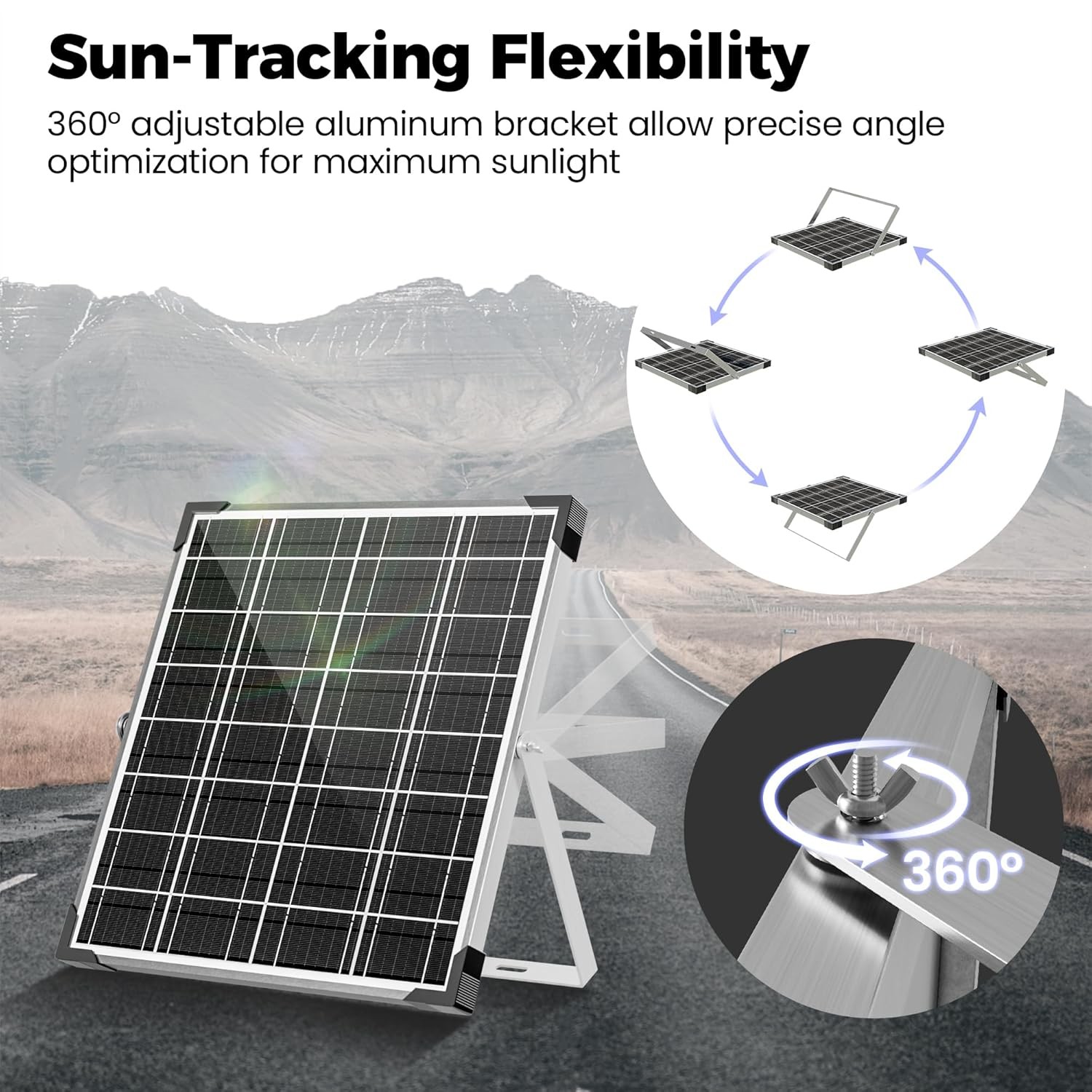 12V Solar Battery Charger – 20W Waterproof Solar Panel Kit with Smart MPPT Contr