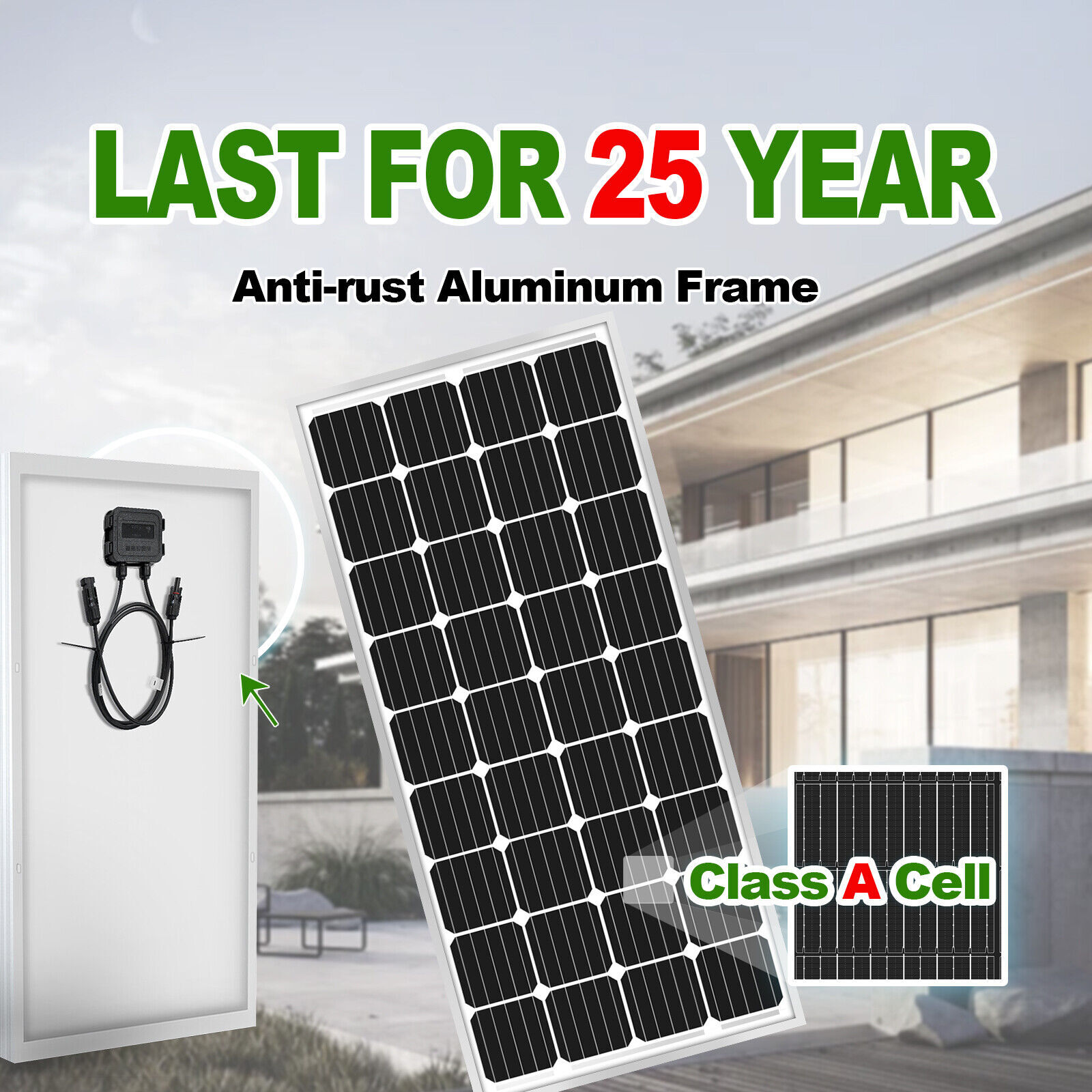 300W Solar Panel Monocrystalline 30A MPPT 12V Battery Off Grid Complete kit