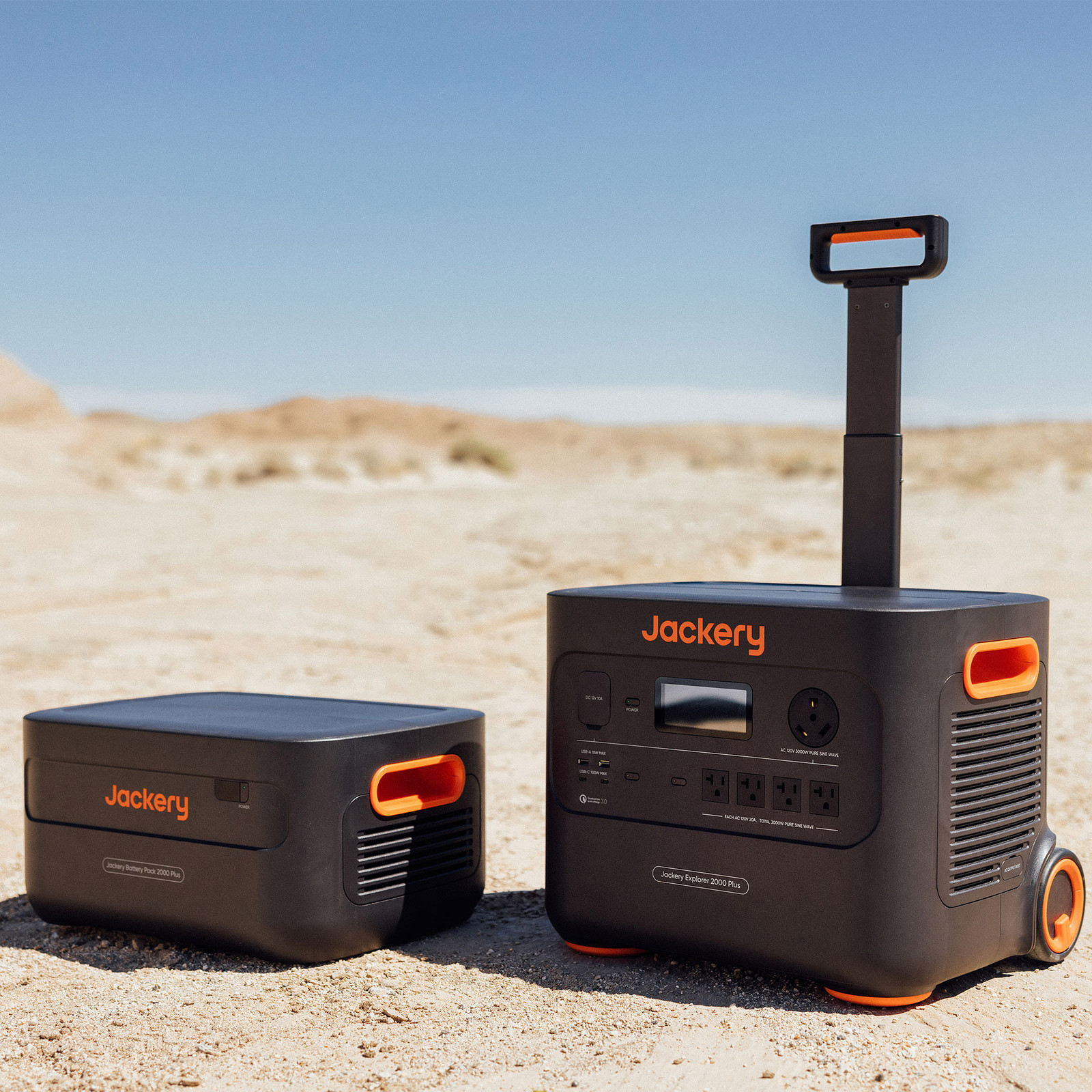 JACKERY POWER STATION EXPLORER 2000 PLUS & EXTRA BATTERY PORTABLE 1 SOLAR PANEL