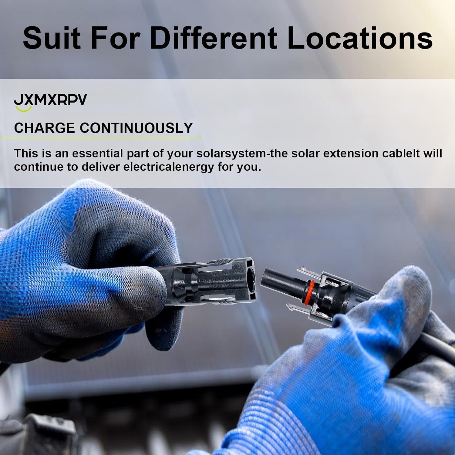 6.6Ft 10AWG, Solar Wire with Tool-Free Solar Connectors, Waterproof Solar Pan…