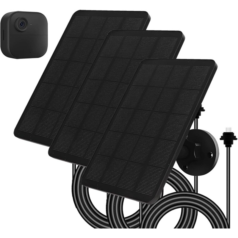 Solar Panel Charger Blink Outdoor Camera Waterproof Adjustable Mount 3 Pack New