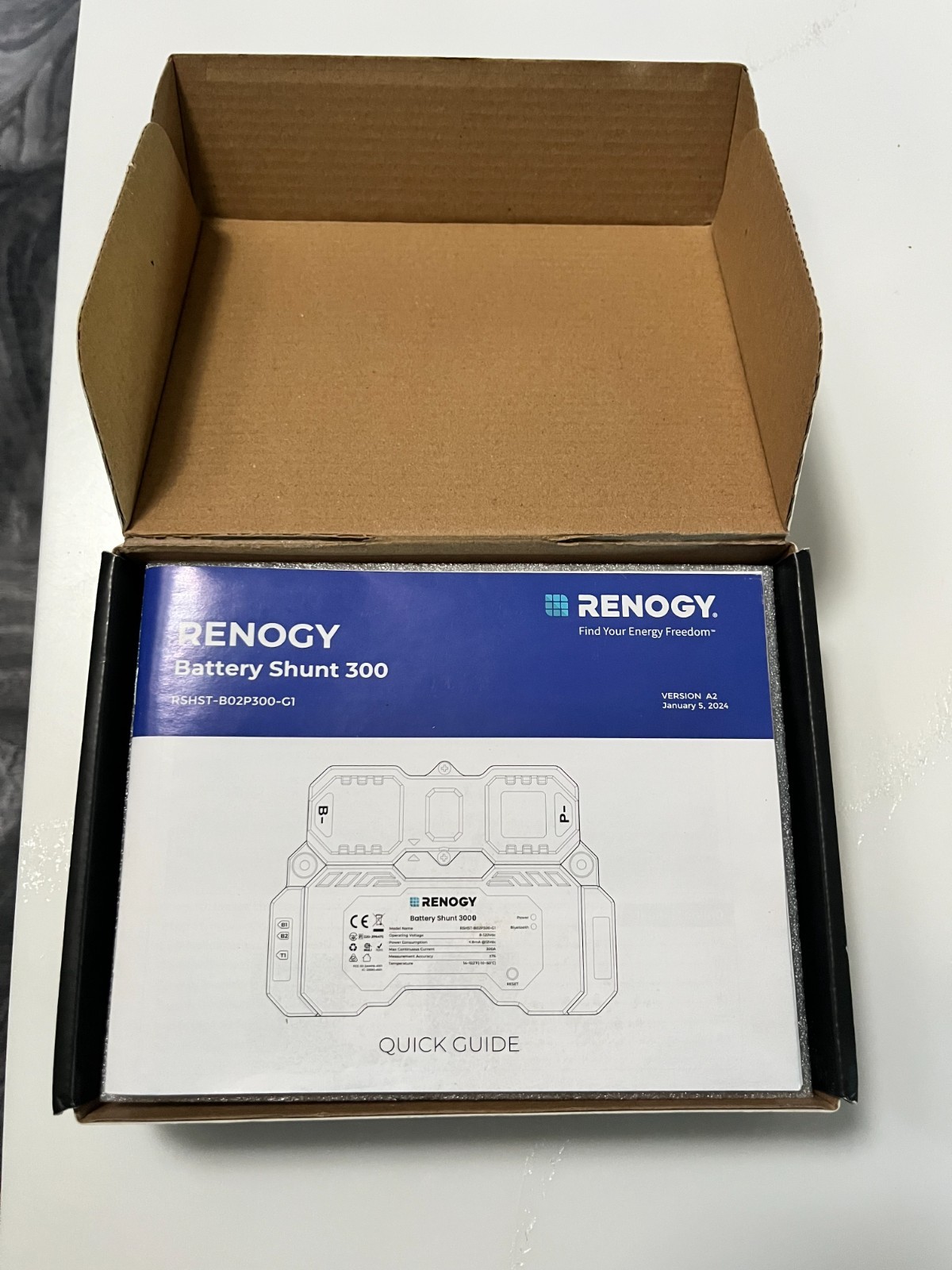 Renogy 300A Battery Shunt, Battery Tester, Bluetooth Battery Monitor