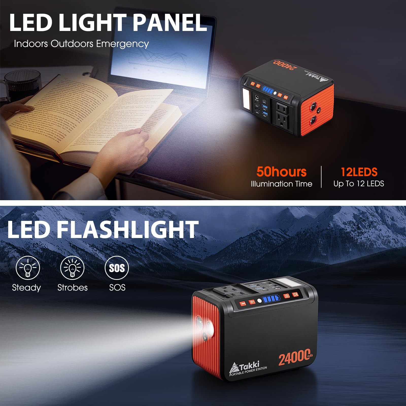 Takki 88.8Wh Portable Power Station Lithium Battery Small Generator Power Bank