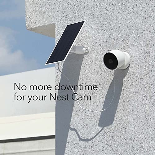 Solar Panel Charger for Google Nest Cam – 2.5W Outdoor/Indoor Solar Power (1 Pac