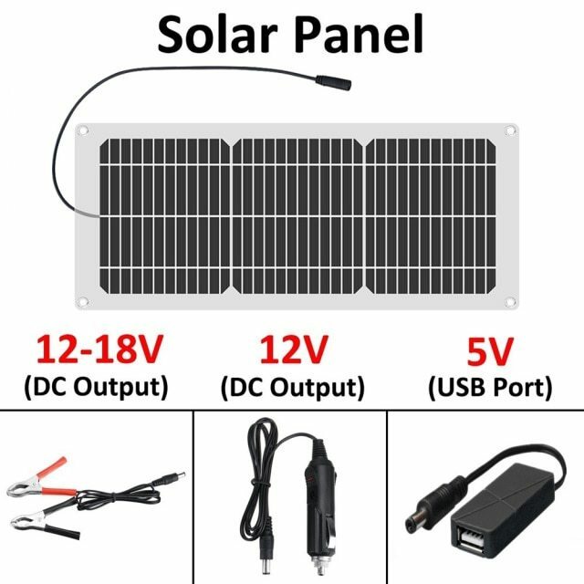 Solar Panel Flexible 18v 100W 50W /h / day With 10A 12V 24V Controller Car Charg