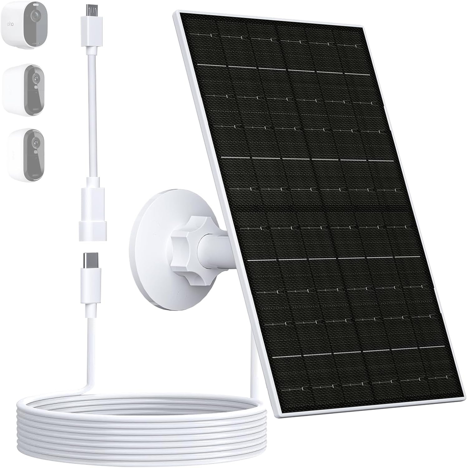 7W Solar Panel Arlo Essential 2K 2Nd Gen XL Spotlight Cameras USB-C Charger IP66