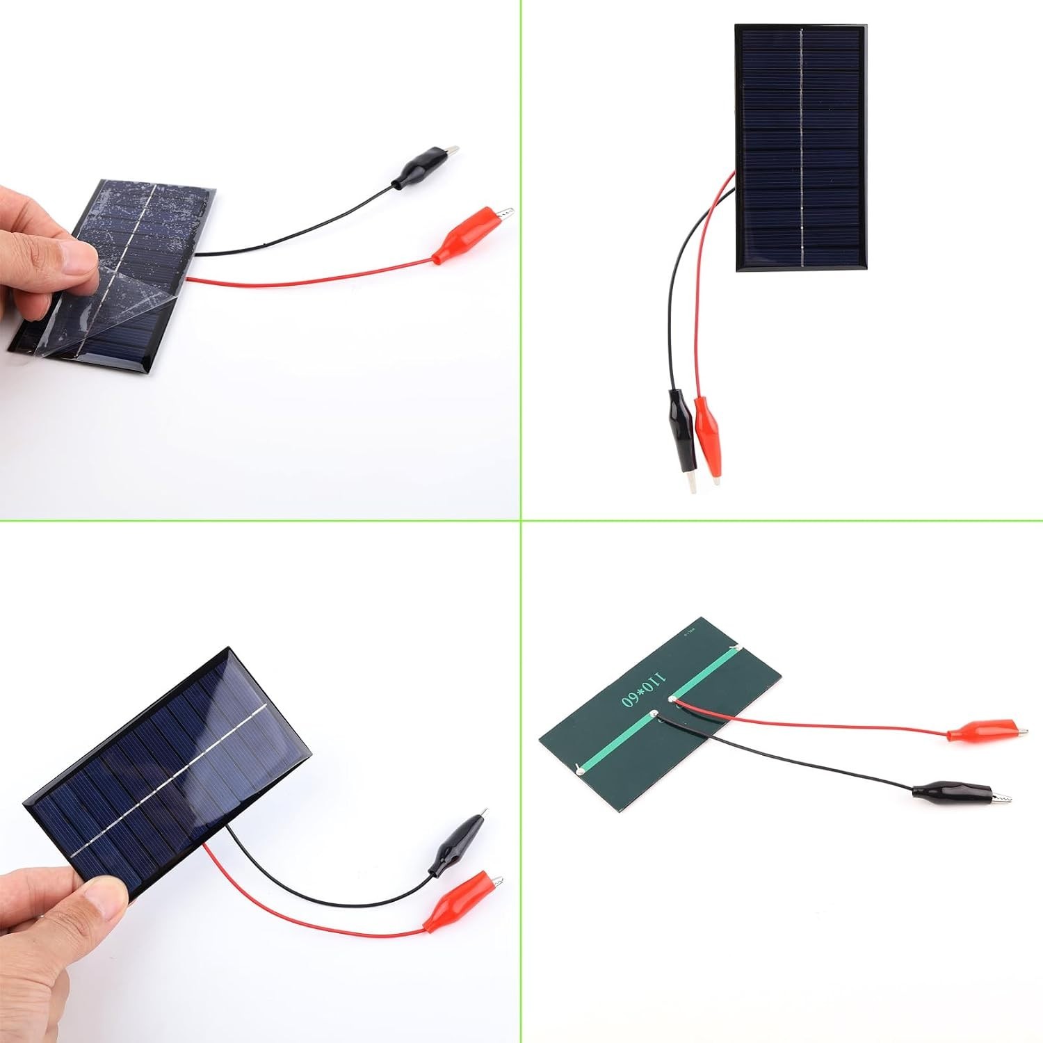 5Pcs Mini Solar Panels 0.96W 160ma 6V Solar Panel Module Polysilicon Epoxy Ph…